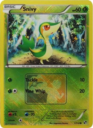Snivy - 1/114 (League Promo) [League & Championship Cards] Reverse Holofoil