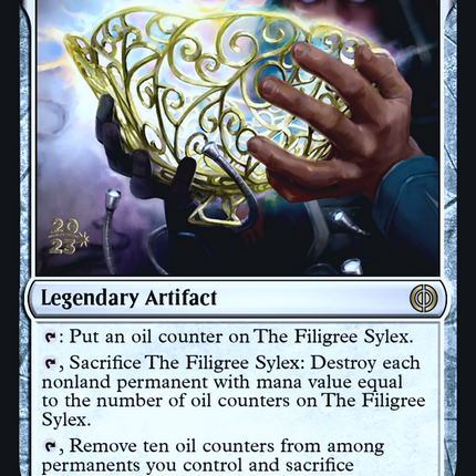 The Filigree Sylex [Phyrexia: All Will Be One Promos] Prerelease Foil
