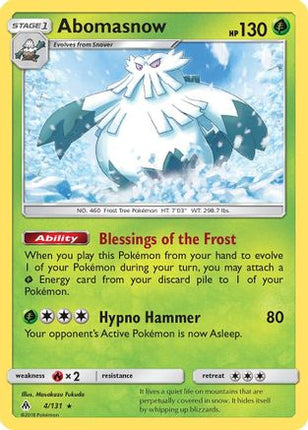 Abomasnow - 4/131 [SM - Forbidden Light] Reverse Holofoil