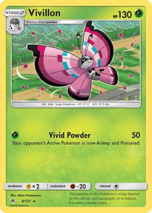 Vivillon - 8/131 [SM - Forbidden Light] Reverse Holofoil