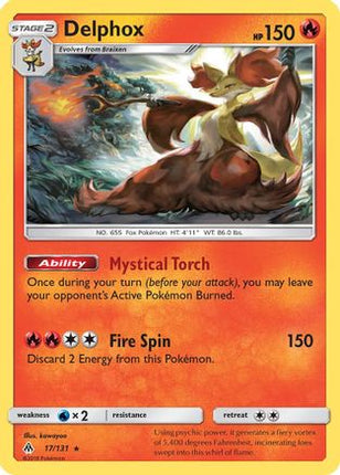 Delphox - 17/131 [SM - Forbidden Light] Holofoil