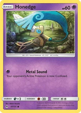 Honedge (47) - 47/131 [SM - Forbidden Light] Reverse Holofoil
