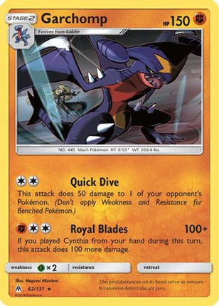 Garchomp - 62/131 [SM - Forbidden Light] Holofoil