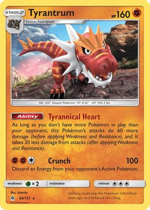Tyrantrum - 69/131 [SM - Forbidden Light] Reverse Holofoil