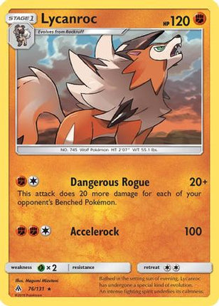 Lycanroc - 76/131 [SM - Forbidden Light] Reverse Holofoil