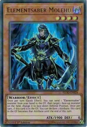 Elementsaber Molehu (Ultra Rare) [FLOD-EN024] 1st Edition
