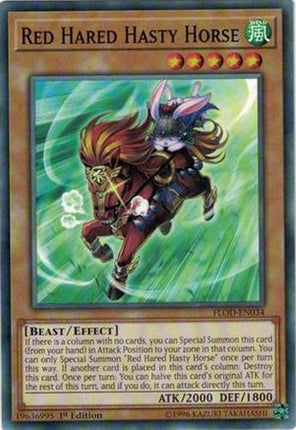 Red Hared Hasty Horse (Common / Short Print) [FLOD-EN034] Unlimited