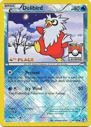 Delibird - 38/149 (Pokemon League) [4th Place] [League & Championship Cards] Reverse Holofoil