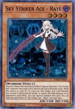 Sky Striker Ace - Raye (Super Rare) [DASA-EN029] 1st Edition
