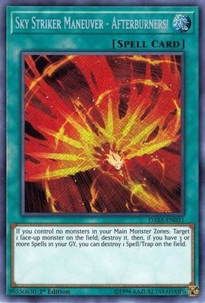 Sky Striker Maneuver - Afterburners! (Secret Rare) [DASA-EN031] 1st Edition