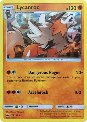 Lycanroc - 76/131 (SM Forbidden Light) [Deck Exclusives] Holofoil