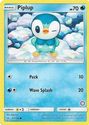 Piplup 32- SM Trainer Kit Alolan Sandslash & Alolan Ninetales