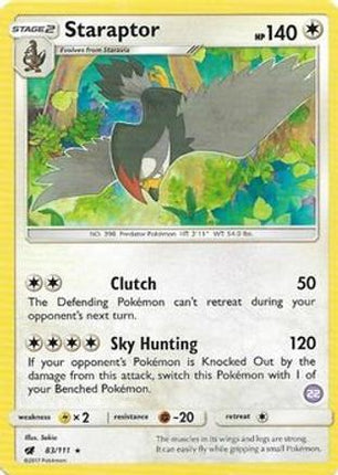 Staraptor 83- SM Trainer Kit Alolan Sandslash & Alolan Ninetales