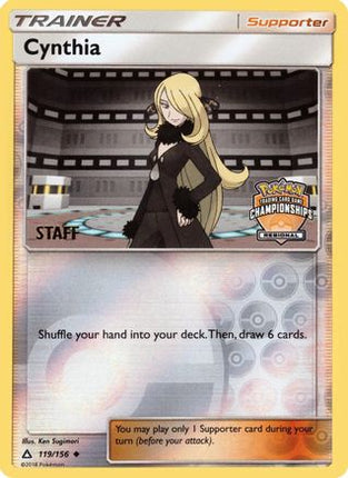 Cynthia - 119/156 (Regional Championships) [Staff] [League & Championship Cards] Reverse Holofoil