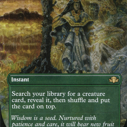 Worldly Tutor (Borderless) [Dominaria Remastered]
