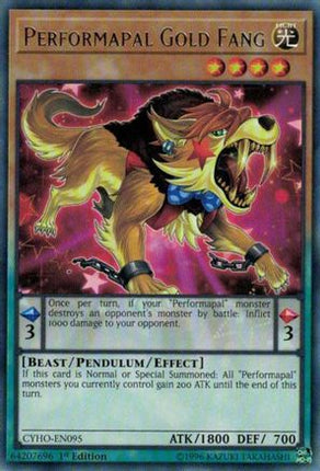 Performapal Gold Fang (Rare) [CYHO-EN095] 1st Edition