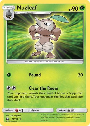 Nuzleaf - 13/168 [SM - Celestial Storm] Reverse Holofoil
