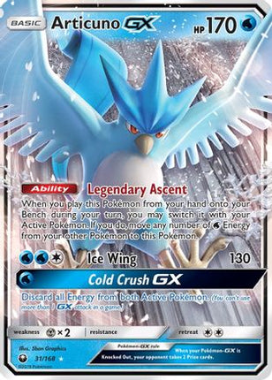 Articuno GX - 31/168 [SM - Celestial Storm] Holofoil