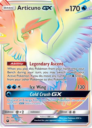 Articuno GX (Secret) - 171/168 [SM - Celestial Storm] Holofoil