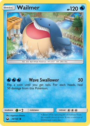 Wailmer - 39/168 [SM - Celestial Storm] Reverse Holofoil