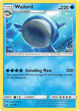 Wailord - 40/168 [SM - Celestial Storm]