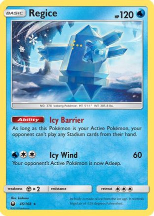Regice - 45/168 [SM - Celestial Storm] Reverse Holofoil