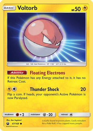 Voltorb - 47/168 [SM - Celestial Storm] Reverse Holofoil