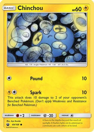 Chinchou - 49/168 [SM - Celestial Storm] Reverse Holofoil