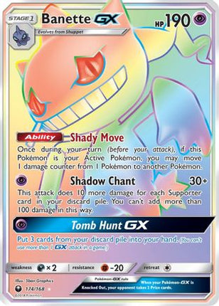 Banette GX (Secret) - 174/168 [SM - Celestial Storm] Holofoil