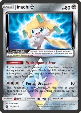 Jirachi Prism Star - 97/168 [SM - Celestial Storm] Holofoil