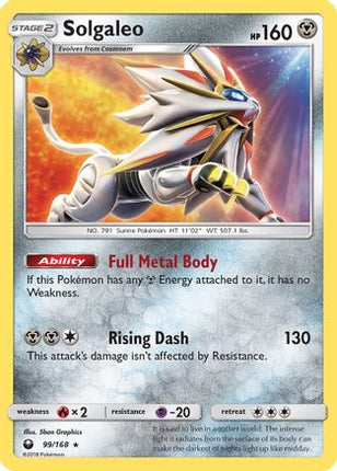 Solgaleo - 99/168 [SM - Celestial Storm] Reverse Holofoil