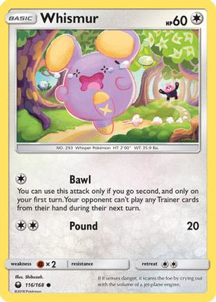 Whismur (116) - 116/168 [SM - Celestial Storm]