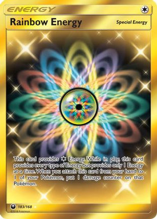 Rainbow Energy (Secret) - 183/168 [SM - Celestial Storm] Holofoil