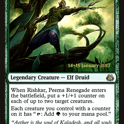 Rishkar, Peema Renegade [Aether Revolt Promos] Prerelease Foil