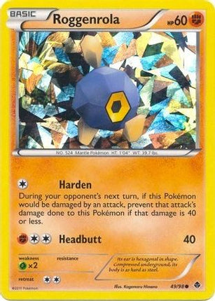 Roggenrola - 49/98 (Cracked Ice Holo) [Blister Exclusives] Holofoil