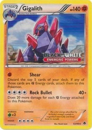 Gigalith - 53/98 (Prerelease) [Black and White Promos] Holofoil