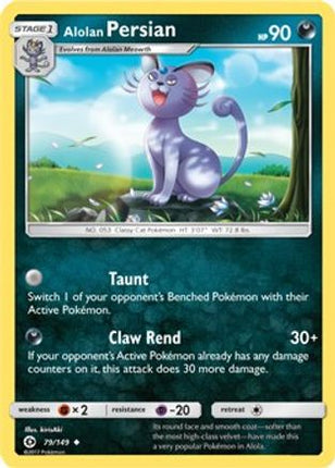 Alolan Persian - 79/149 (Cosmos Holo) [Blister Exclusives] Holofoil