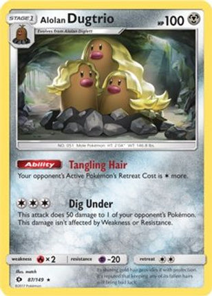 Alolan Dugtrio - 87/149 (Cosmos Holo) [Blister Exclusives] Holofoil
