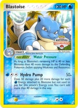 Blastoise - 14/100 (National Championships) [League & Championship Cards]
