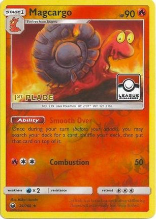 Magcargo - 24/168 (League Challenge) [1st Place] [League & Championship Cards] Reverse Holofoil