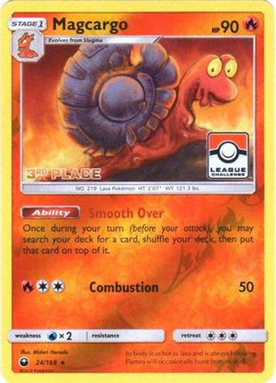 Magcargo - 24/168 (Pokemon League) [3rd Place] [League & Championship Cards] Reverse Holofoil