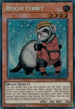 Rescue Ferret (Secret Rare) [MP18-EN054] 1st Edition
