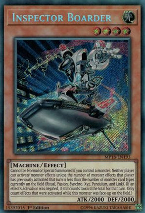 Inspector Boarder (Secret Rare) [MP18-EN193] 1st Edition
