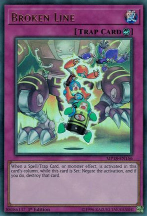 Broken Line (Ultra Rare) [MP18-EN156] 1st Edition