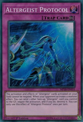 Altergeist Protocol (Super Rare) [MP18-EN151] 1st Edition