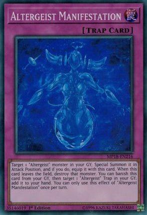 Altergeist Manifestation (Super Rare) [MP18-EN216] 1st Edition