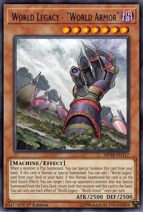 World Legacy - "World Armor" (Rare) [MP18-EN117] 1st Edition