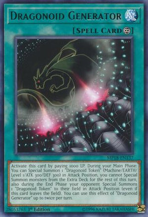 Dragonoid Generator (Rare) [MP18-EN137] 1st Edition