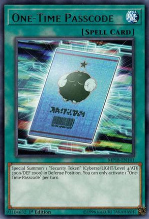 One-Time Passcode (Rare) [MP18-EN141] 1st Edition