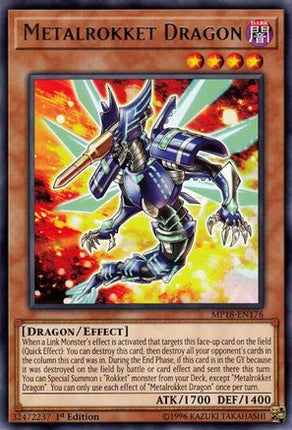 Metalrokket Dragon (Rare) [MP18-EN176] 1st Edition